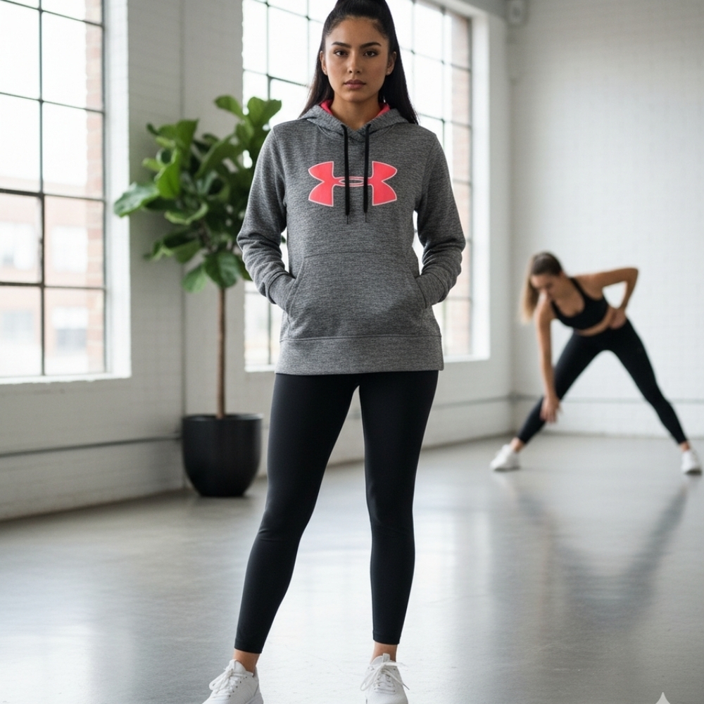 Under Armour Gray and Orange Hoodie